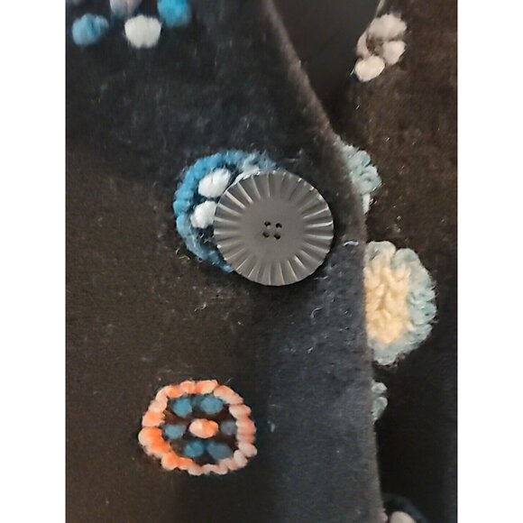 Anis A Womans Boho Embroidered 60s Style Wool Jacket Coat. Fully Line. Small - Picture 9 of 13